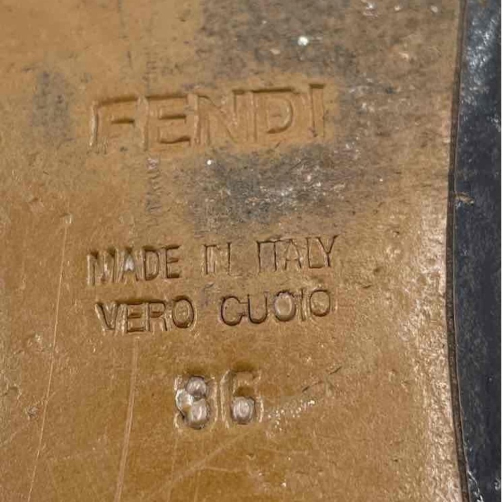 Fendi Red and Brown Women's Penguin Ballerina Flats - Picture 6 of 6